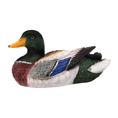 FUTUREORYY Realistische Schwimmende Entenfigur für Gartenteich Wetterfeste Teichdekoration Langlebige Miniatur Ente Deko für Außenbereich Teichfiguren Garten und Balkon