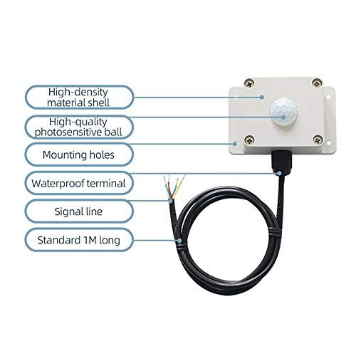 Image of Taidacent PLC RS485 Modbus RTU 0-5V 4-20MA Analog I2C 65535LUX Illumination BH1750 BH1750FVI Light Intensity Data Logger Sensor Transmitter for Agriculture (4-20MA)