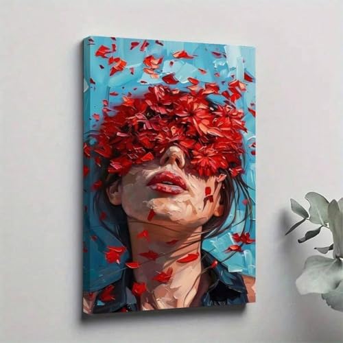Pétales rouges tableau romantique pour votre chambre