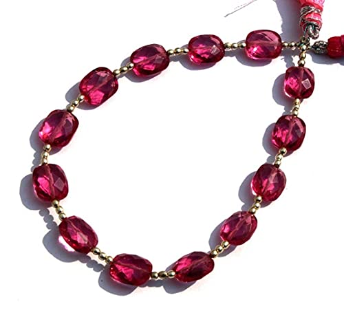 Quartz rubellite haut de gamme en briolettes rectangles facettées 11x9mm pour joaillerie