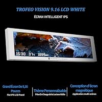 THERMALRIGHT Trofeo Vision 9.16 LCD White 9,16-Zoll Magnet IPS-Display, 1920x480 Auflösung, Magnetisch an Die Oberfläche des Chassis Angezogen, DIY-Bild-/Videoanzeige – Ansicht 2
