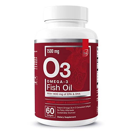 Essential Elements Omega-3 Fish Oil Supplement With Epa & Dha | Fatty Acids For Immune, Heart & Cognitive Support | Omega-3 Fish Oil 60 Softgels #TOP29