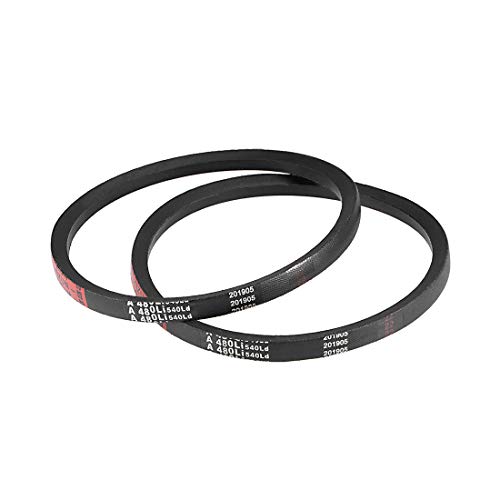 sourcing map A480 V-Belts 480mm Inner Girth 13mm Top Width 8mm Thickness A-Section Rubber Drive Transmission Belt 2pcs