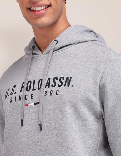 Image of U.S. Polo ASSN. Knitted Regular Fit Sweatshirt for Man - 100% Cotton, Full Sleeves Men Sweatshirts