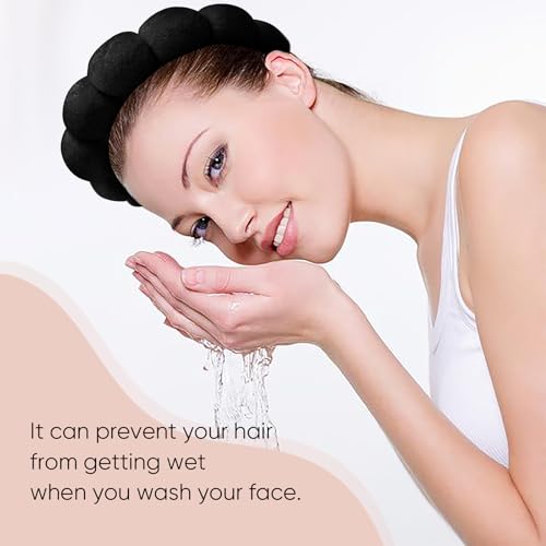 DRESHOW Spa Headband for Women Sponge Headband for Washing Face Clouds Soft Terry Cloth Makeup Skincare Headbands - Image 4