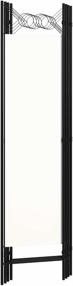 vidaXL vidaXL Room Divider, 4 Panel Folding Privacy Screen for Room Separation, Freestanding Room Divider for Office, Industrial Modern Style, White
