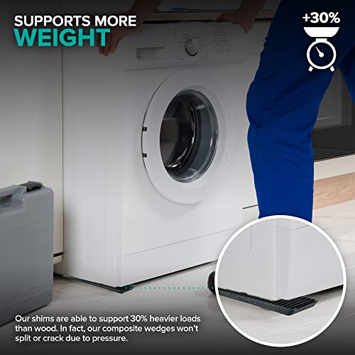 コンポジットシム (12個パック) – ハード複合シム ホームリフォーム用 – レベリング用シムが腐らない – レストランテーブルシム – テーブルウェッジ – トイレシム – DIY家具レベラー – 家をストック。