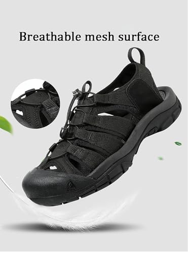 Mens Hiking Sandals Closed Toe Athletic Sport Sandals Leather Athletic Lightweight Casual Water Shoes3