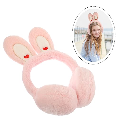 Boy Girl Rabbit Ear Earmuffs Plush Winter Ear Warmers Headband for Girls3