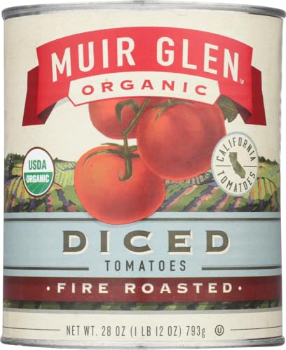 Muir Glen Organic Diced Tomatoes Fire Roasted 28 oz (Pack of 2)