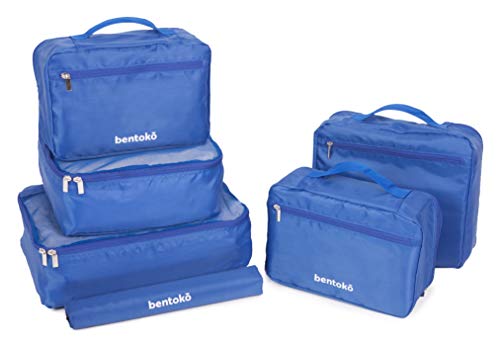 Bentoko 6 Piece Travel Packing Cube Organizer Set (Cobalt Blue)