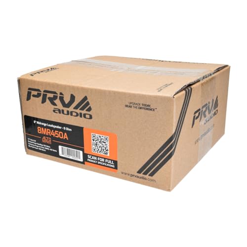 PRV AUDIO 8MR450A 8 Inch Midrange Speaker, 8 Ohms, 450 Watts, 96 dB, Mid Range Loudspeaker for High Output Pro Sound System (Single)