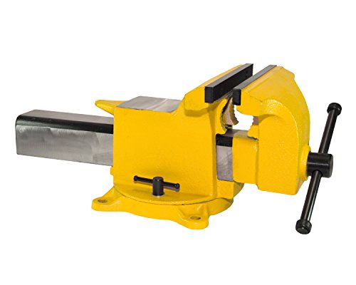 Image of Yost Vises 906-HV 6" High-Visibility Heavy Duty Steel Bench Vise, Yellow