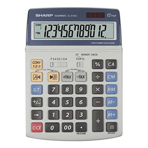 Sharp EL 2125 C Large Display Calculator Cover
