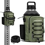 NATURE PIONEOR Magnetic Gym Bag for Men and Women - Magnet Water Bottle Holder Sling Carrier with Crossbody Shoulder Strap,Gym Accessories Pouch,Phone Pockets for Sports,Walking,Travel,Workout