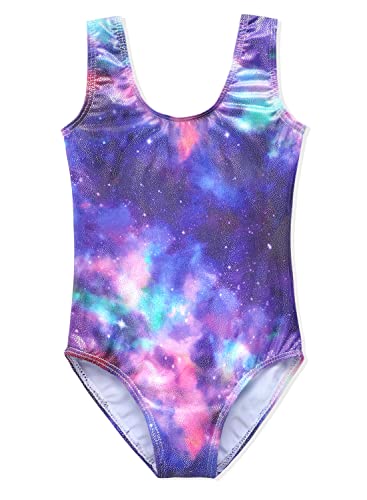 HOZIY Gymnastics Leotards for Girls Toddlers Kids Sleeveless Tumbling Outfits for Dance Print