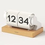 mooas Automatic Mini Flip Clock, Retro Vintage Automatic Flip Desk Clock, Timer...