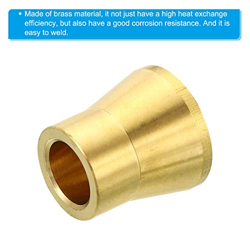 PATIKIL Brass Refrigerant Distributor, 1/2 x 1/4 Inch 4 Hole Copper