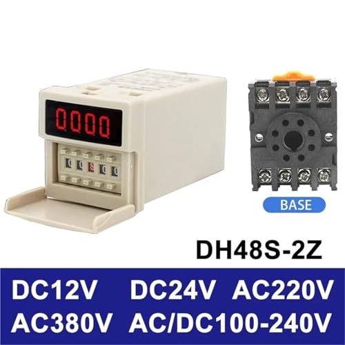 Relais temporisé numérique DH48S-2Z avec écran LED programmable AC 220V