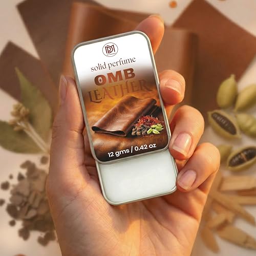 Image of Dr.Mashur Solid Perfume |Rose & Oud&OMB leather Alcohol Free Wax Perfume Balm, Long Lasting | Pocket Tin 12g, Pack Of 2| Non Greasy Smooth Glide, Travel Friendly Unisex Gifts He Or Her