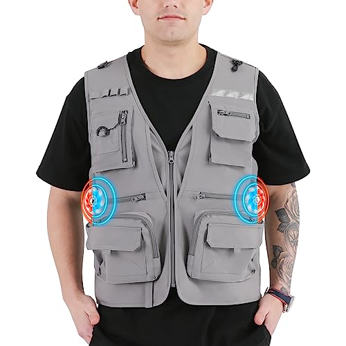 Image of BOTTLESTALK AFFORDABLE SUSTAINABILITY Cooling Vest for Men,SemiconductorHeating & Cooling Vest with Battery Packfor Outdoor