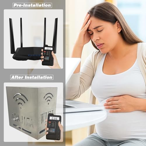 Image of Large WiFi Router Cover Shielding E m f Blocker for WiFi Router Box E m f Faraday Cage e M f Blocker for Home E m f Shield Large Faraday Bags EMP Proof Blocks 5G About 90% E mf Protection