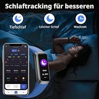 MORELOCO Fitness Tracker Smartwatch Herren Damen,24H Herzfrequenz- & Schlaftracking,Blutsauerstoff-Tracking, 20+ Sportmodi,1,1" AMOLED Display, Schrittzähler, IP67 wasserdicht für iOS Android (Blue) – Ansicht 5