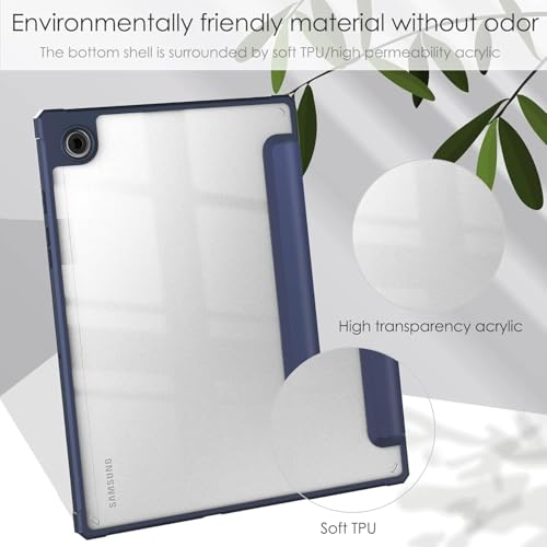 Image of ProElite Cover for Samsung Galaxy Tab A11 Plus 11 inch 2025, Smart Flip Case Cover for Samsung Galaxy Tab A11+ 11 inch 2025 with Pen Holder, Dark Blue [Transparent Back]