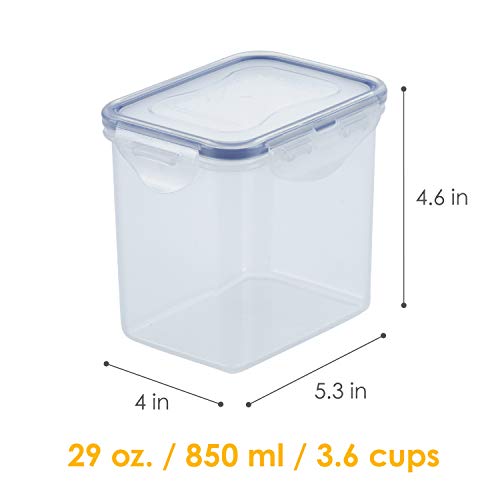 Image of (Pack of 2) Lock & Lock Rectangle Tall Food Storage Container 28.74-oz / 3.59-Cup