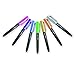 Zebra Pen Metallic Brush Pen, Medium Point, Pigment Ink, Assorted Colors, 7-Pack (01607)