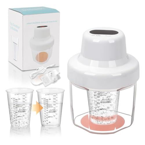 Resin Bubble Remover, Remove 99% Bubble in 5-8 Minutes, >95kPa Vacuum Chamber Epoxy Resin Airless Machine for Epoxy Resin UV Resin Silicone Molds DIY Crafts Jewelry Making