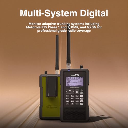 Image of Whistler TRX-1 Handheld Digital Police Scanner Radio - Portable Scanner with EZ Scan, APCO P25 Phase I & II, DMR, NXDN, and USA /Canada Database - Black