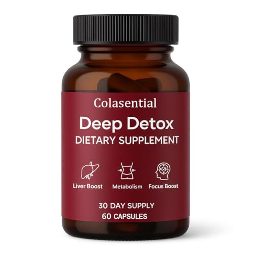 Colasential Max Liver Detox Capsules Liver Cleanse Detox & Repair with Ginger Root Hyssop Leaf Support Natural Liver Cleansing Digestion & Overall Health