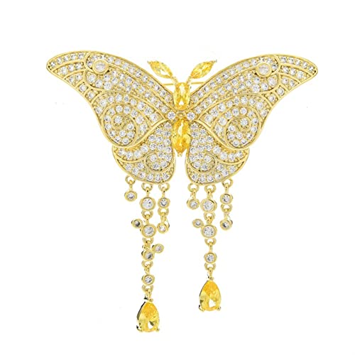 Broche de fête classique pour femme avec pin papillon et accessoires de mode chic