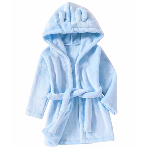Toddler Boys Girls Soft Plush Fleece Hooded 𝐁ath𝗿obe Star Print Flannel 𝗥obe Winter 𝗡ight 12 Month 𝗣a𝗷amas