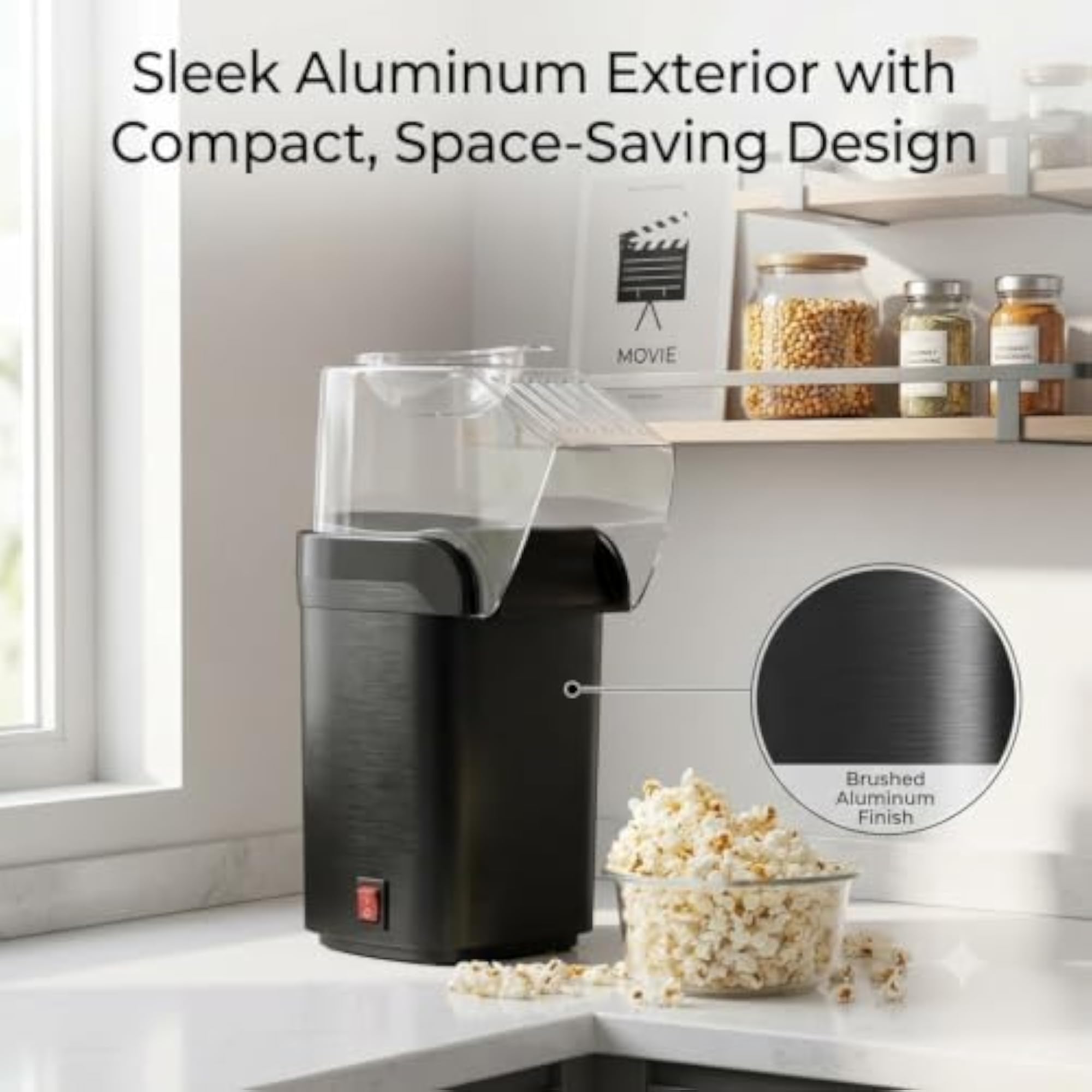 Aluminum Electric Popcorn Machine for Home