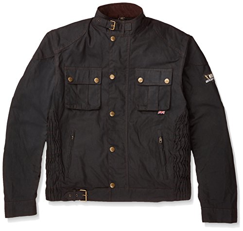 Bores Carlo Kurze Herren Wachsjacke, Schwarz, Größe 2XL