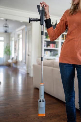 Aerojet Sweeper- Rocket Cordless Air Broom- Rechargeable Lightweight Power Blower for Indoor & Outdoor Lawn Care Patio Driveway Turf & Garage- Adjustable Pole Ergonomic Handle Battery & Charger