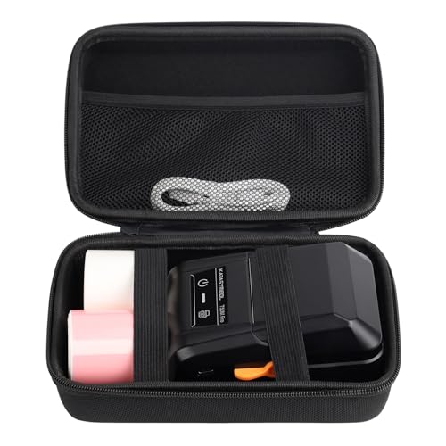 SUPVAN T50M PRO & Plus Nylon Hard Protective Travel Case, Waterproof Shockproof Scratch Resistant Carrying Case for External Hard Drive, Power Bank, C