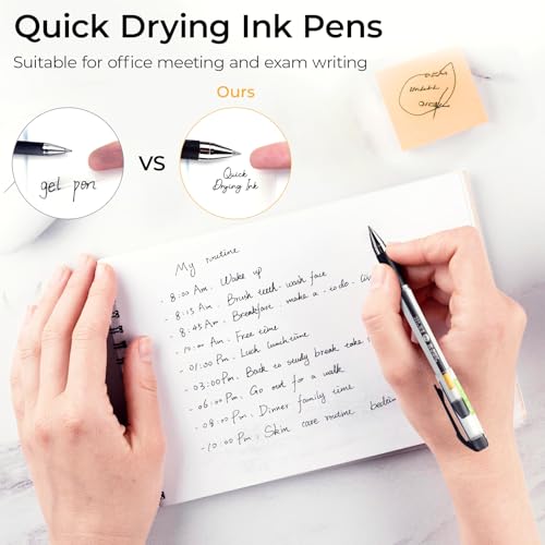 M&G 36 piezas bolígrafos gel tinta negra 0.7mm miniatura 7