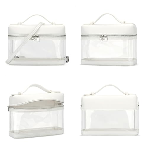 Image of KKXIU Clear Crossbody Bags for Women Purses for Concerts Sports | Transparent Vegan Leather Purses Stadium Approved
