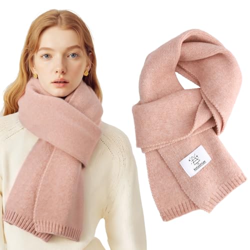 Kotashion Warmer Winterschal für Damen Gestrickt Einfarbig Modischer Schal, Sanft und Atmungsaktiv Reizt die Haut Nicht Leicht und Weich Geschenk für Frauen und Herren