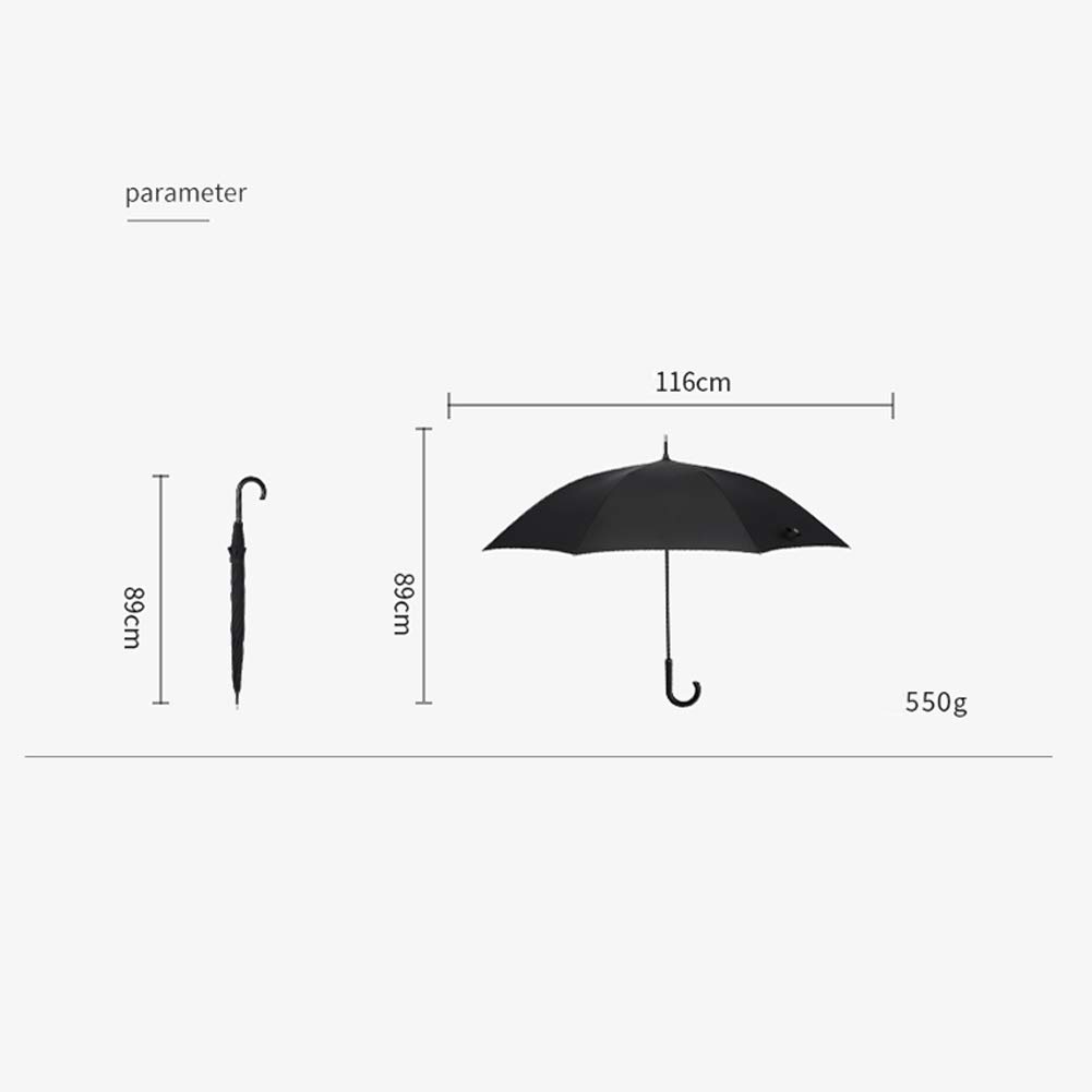 Umbrella Paraguas, Apertura/Cierre Automático, Paraguas De Viaje Impermeable, Luz Ergonómica Y Paraguas Portátil, Funda Protectora Portátil Y Asa Antideslizante, Negro
