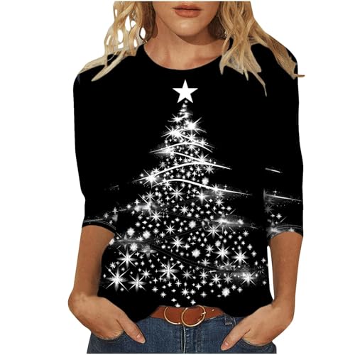 Generisch Sweatshirt Damen Weihnachten Pullover, Sweater Pulli...