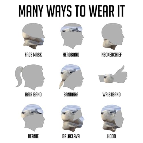 Neck Gaiter Wind-Proof Breathable Face Mask Polar Bear Face Cover Sun Cooling Dustproof Mask Balaclava Bandana Headwear for Women Men Hiking Fishing miniatura 5