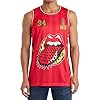 Amplified Mens Voodoo Lounge The Rolling Stones Basketball Jersey (XL) (Red) #2