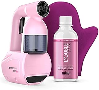 MineTan Spray Tan Machine | Personal Bronze Babe Spray Tan Kit Black - Portable Self Tanner, At Home Spray Tan Gun with 8oz, Double Dark Spray Tan Solution, Works With All Sunless Tanning Solutions