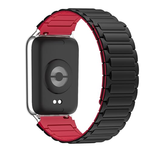 Bracelet silicone pour Mi Band 8 Pro et Redmi Watch 4 avec boucle magnétique silicone noir