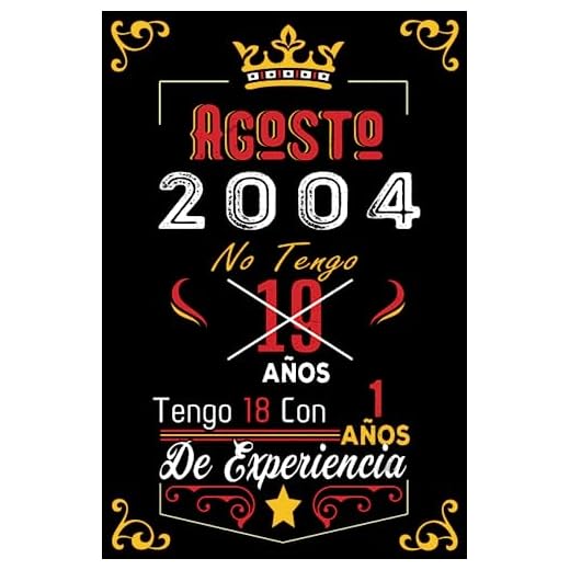 No tengo 19 años tengo 18 con 1 años de experiencia: Cuaderno | Agosto 19 Cumpleaños Regalo para Hombres Mujeres Niñas Niños Cumpleaños 2004 Personalizado