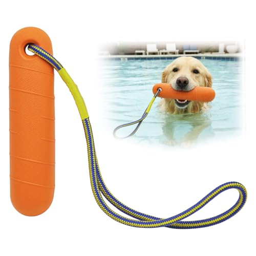 Ourdort Hundespielzeug Schwimm Spielzeug für Hunde Wasserspielzeug für Hund Hundetraining Interaktives Hundespielzeug Trainieren und Apportieren im Wasser (orange)